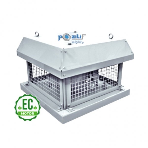 RADYAL ÇATI TİPİ FAN KENDİNDEN MOTORLU YATAY ATIŞLI EC MOTORLU